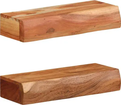 Zdjęcie produktu dla Półki ścienne 2 szt. 40x17x8 cm Drewno lite Akacja