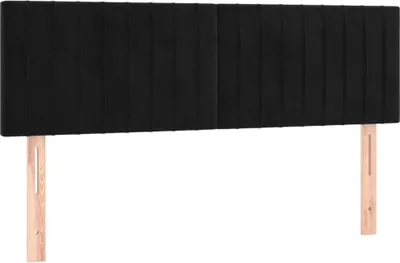 Obrázok produktu pre vidaXL Čelá postele Čierne 144x5x78/88 cm Zamat