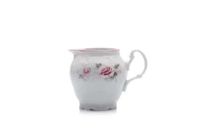 Produktbild von Thun 1794 Milchkännchen, Tschechisches Porzellan, Bernadotte, 250 ml, rosa, rosa Streifen, Thun