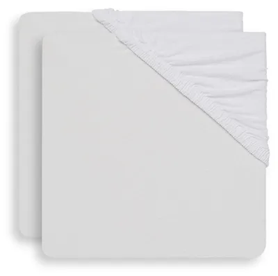 Produktbild von Spannbettlaken Jersey Laufgitter 75 x 95 cm - Weiß - 2 Stück