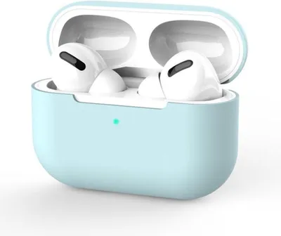 Obrázek produktu pro CHPN – Pouzdro pro AirPods – Pouzdro pro AirPods Pro – Silikonové ochranné pouzdro – Pouzdro pro Airpods – Vhodné pro Apple AirPods Pro – Světlomodrá barva