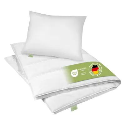 Immagine prodotto di DREAMSTAR Copripiumino invernale + cuscino | 135x200+40x80 cm | Set biancheria da letto Eco