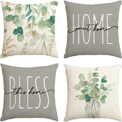 Produktbild von Famanu Kissenbezüge Set 4 Stück, 45 x 45 cm, Dekoration für Sofa, Schlafzimmer, Wohnzimmer