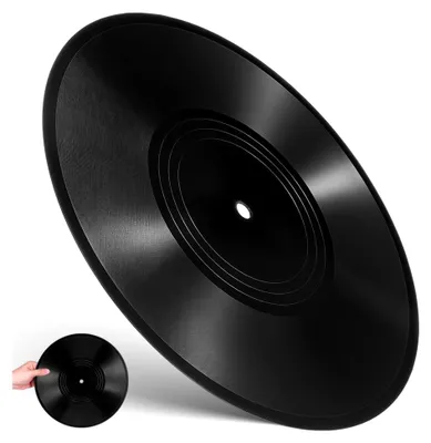Produktbild von Wanddekoration aus Vinyl-Schallplatten aus Kunststoff, Retro Vintage Deko für Zuhause, Bar und Café, 11,73 x 11,73 x 0,04 Zoll
