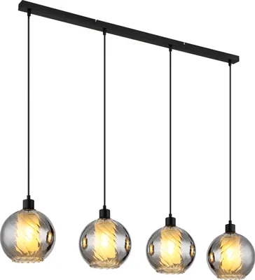Productafbeelding van Design hanglamp Ulf 4-lichts zwart