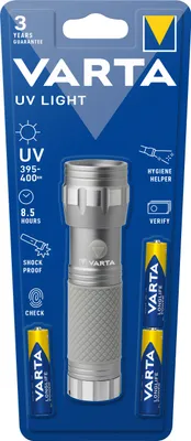 Obrázek produktu pro VARTA UV světlo UV svítilna stříbrná 11,8 cm