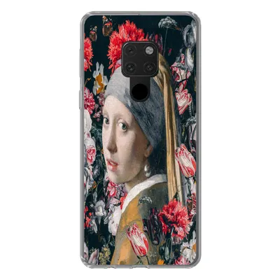 Produktbild von MuchoWow® Handyhülle Schutzhülle Hülle für Huawei P40 Lite Das Mädchen mit dem Perlenohrring - Blumen - Vermeer Silikon Softcase Handy Hülle - Handy