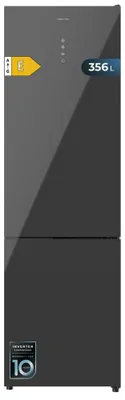 Zdjęcie produktu dla Cecotec Bolero CoolMarket Combi 356 Grey Glass E, 356 l, No Frost (lodówka), SN-T, 6 kg/24h, E, Szary
