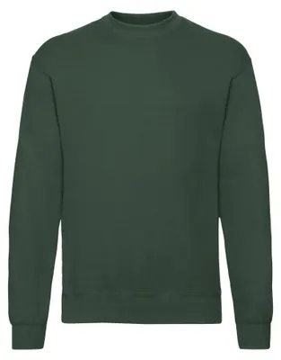 Productafbeelding van Fruit of the Loom - "Classic" sweatshirt voor heren/dames, uni, met inzetmouwen, model LT1965 (XL) (flessengroen)