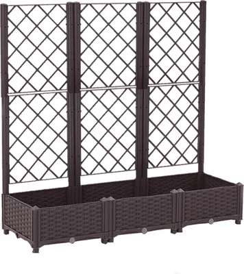 Produktbild von GreenYard® Hochbeet mit Rankhilfe , ca. 120 x 40 x 121/15 cm - Braun