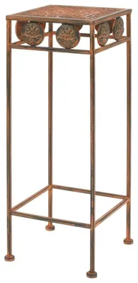 Productafbeelding van Plantenstandaard set van 3 - Vintage stijl metaal roestkleuren