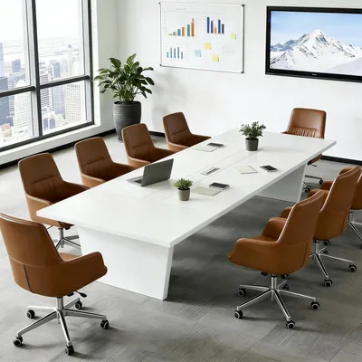 Obrázek produktu pro Konferenční stůl, rozměry 320x100x74 cm, barva černá/bílá
