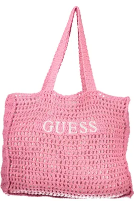 Produktbild von Elegante Damen Schultertasche in Rosa mit Stickerei und Kontrastdetails