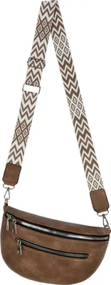 Produktbild von Bauchtasche (76255) Umhängetasche Crossbody-Bag Hüfttasche Kunstleder Italy-Design TAN