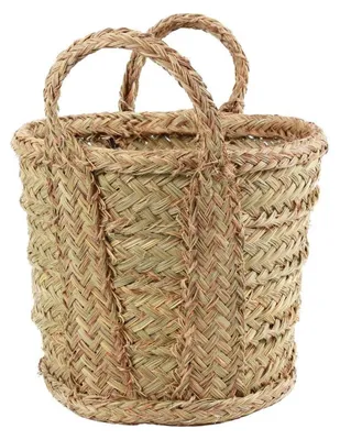 Imagen del producto de Cesta redonda de mimbre, diámetro 30 cm, altura 30 cm