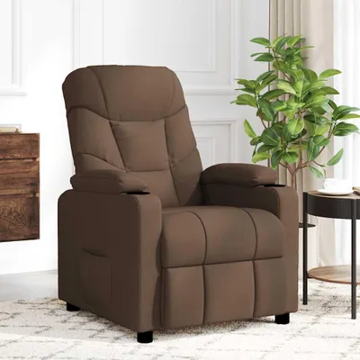 Produktbild von vidaXL Massagesessel Braun Stoff