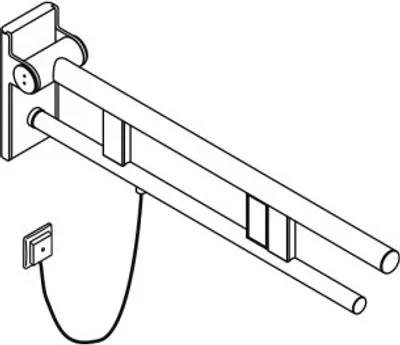 Produktbild von HEWI 900.50.15440 SK-Griff Duo (A), re, 700, WC-Spül/