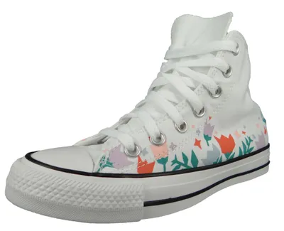 Produktbild von Converse Damen High Sneaker Chuck Taylor All Star Crafted Florals High Top 572706C Weiß