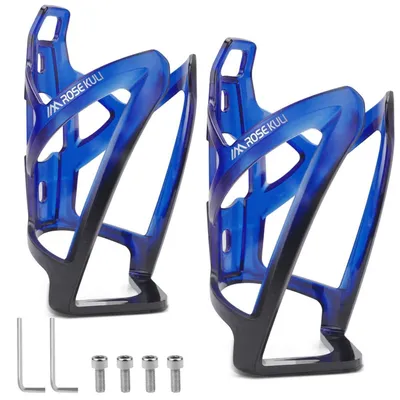 Productafbeelding van Fietshouder voor flessen, 2 stuks. Drankhouders voor mountainbikes en racefietsen, zwart en blauw