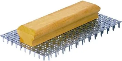 Produktbild von Reibebrett Taloche Gratton rechteckig mit Holzgriff, 25x15 cm für Putzarbeiten
