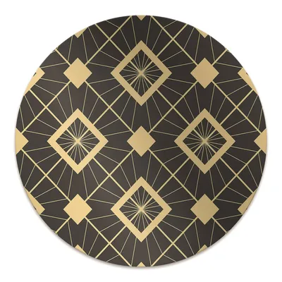 Produktbild von Rundmatte - Stuhlunterlage Bürostuhlunterlage - Rund Ø 100 cm - Bodenmatte - Fußmatte - Retro-Muster