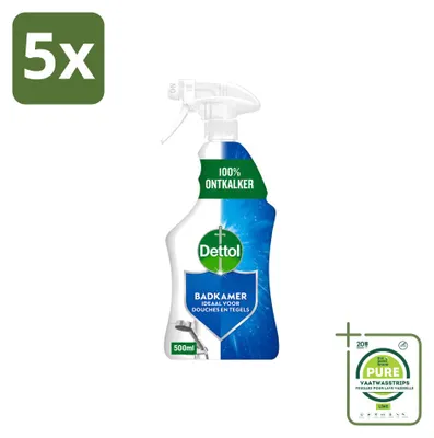 Produktbild von 5 x Dettol Power Badkamerreiniger Spray 500ml - Großpackung - 5 Stücke