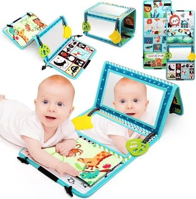 Produktbild von Montessori Spiele für Babys von 0 bis 12 Monaten, Spiegelspielzeug, Aktivitätsspielzeug für Bauchzeit und Sinnesentwicklung