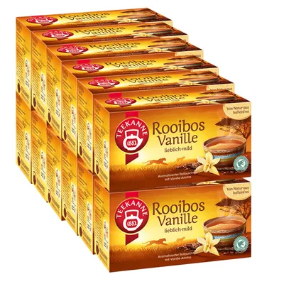 Produktbild von Teekanne Rooibos Vanille Tee aromatisiert mit Vanillearoma 12er Pack