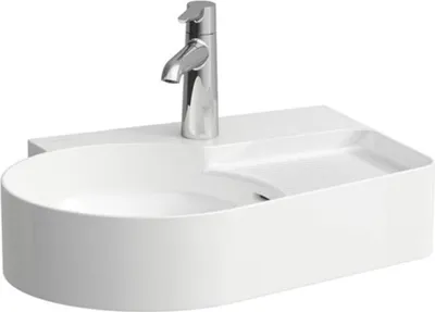 Produktbild von LAUFEN Laufen Waschtisch VAL 530x400mm, 1 Hahnloch, mit Überlauf weiß