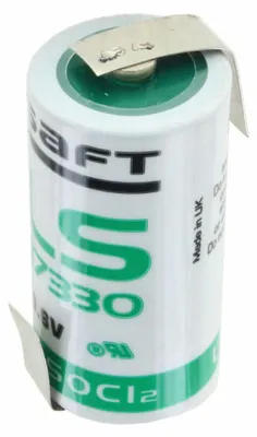 Produktbild von Saft Lithium LS17330 3,6 Volt 2,1 Ah mit Z-Lötfahne