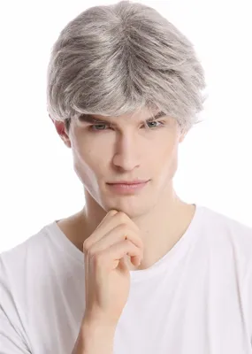 Produktbild von WIG ME UP Herrenperücke grau hellgrau kurz GFW1168-51