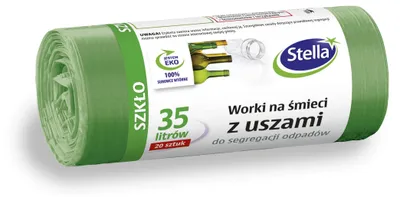 Obrázek produktu pro Pytle na třídění odpadu Ldpe Stella 35L 20 kusů zelené s ušima