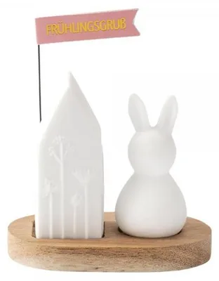 Produktbild von Räder Design Mini-Dekofigur Hasengruß Frühlingsgruß