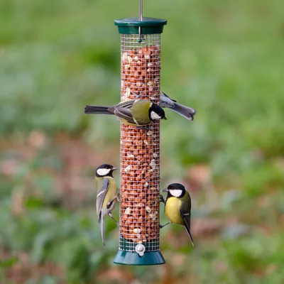 Produktbild von CJ Wildlife Futtersäule Vögel - Erdnusssäule aus Metall für Gartenvögel