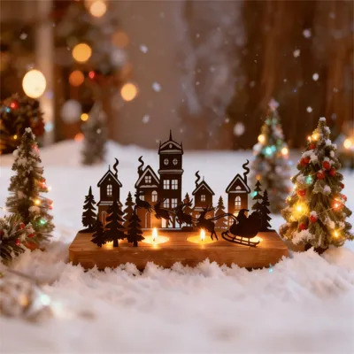 Image de Support pour bougies de l'Avent - Décoration de Noël moderne