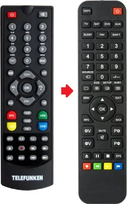 Produktbild von Ersatz Fernbedienung passend für Telefunken TF500HD / TF400HD Receiver