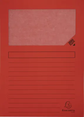 Image de Exacompta 16x 25 chemises à fenêtre Forever 130g/m2 22x31cm Rouge 50255E