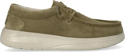 Produktbild von HEYDUDE Wally Comf Suede Herren Halbschuhe Dark Olive/Stone Grey Größe 41
