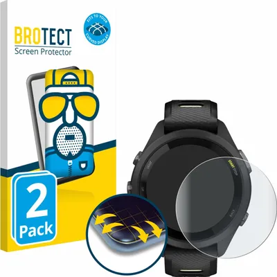 Produktbild von 2x BROTECT Fullscreen Schutzfolie für Garmin Forerunner 265S (42 mm) Displayschutz Folie Fullcover Matt Entspiegelungsfolie