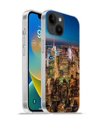 Produktbild von MuchoWow® Handyhülle Schutzhülle Hülle für Apple iPhone 14 - Softcase New York - Farben - Nacht Silikon Softcase Handy Hülle - Mobiltelefonhülle