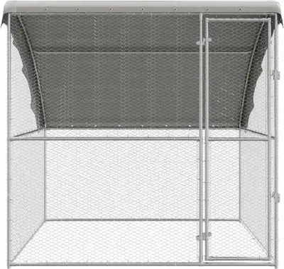 Produktbild von "Schlussverkauf" Hühnerkäfig, Kaninchenkäfig, Kaninchenstall, Kleintierhaus, Silber 2x2x2 m Verzinkter Stahl  C17056