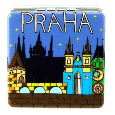 Produktbild von GiftyCity Kosmetischer Taschenspiegel Prag Abend