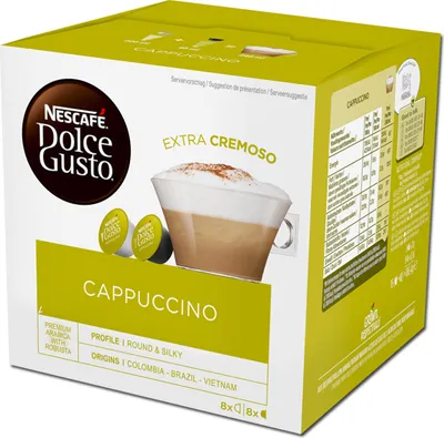 Image de Nescafé Dolce Gusto Cappuccino arôme capsules scellées 186g