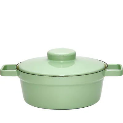 Produktbild von Riess Aromapot Emaille Kasserolle mit Deckel 24 cm grün