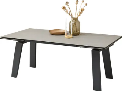 Produktbild von Kulissen-Esstisch >Janis< ausziehbar bis 300cm, grau, schwarz - 200/300x76x100 (BxHxT)