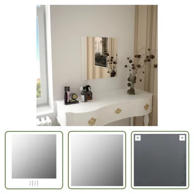 Immagine prodotto di The Living Store Specchio da parete 50 x 50 cm quadrato in vetro