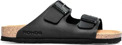 Image de Rohde Femmes Pantolette en cuir à deux brides avec semelle compensée ondulée Foggia-D 6225, Taille:40 EU, Couleur:Bleu