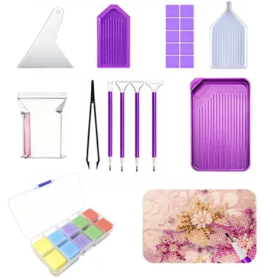 Diamantmalerei-Set, 129-teilig, 5 Farben, DIY-Bastelset