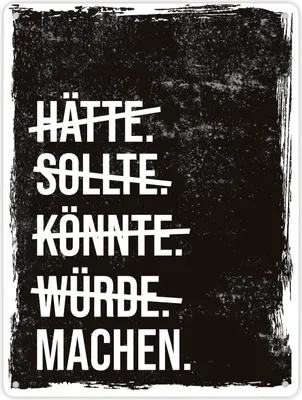 Produktbild von Motivation Metallschild XL in 21x28 cm mit lustigem Motiv