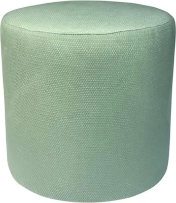 Obrázek produktu pro Velurová podnožka MAKALU 40x40 cm kulatá - stylová podnožka z měkkého sametu - mátově zelená